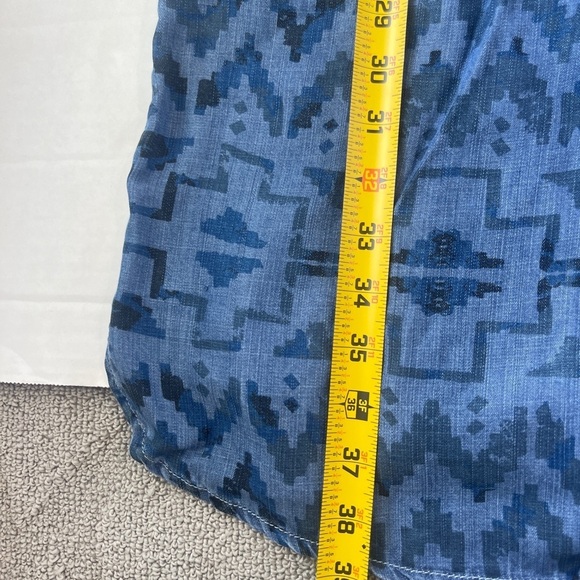 Grace Element Large Aztec Shirt Dress Pockets Short Sleeves Southwest - Picture 6 of 8